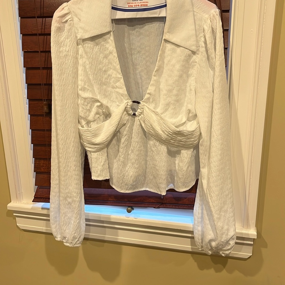 LALAVON white blouse size large